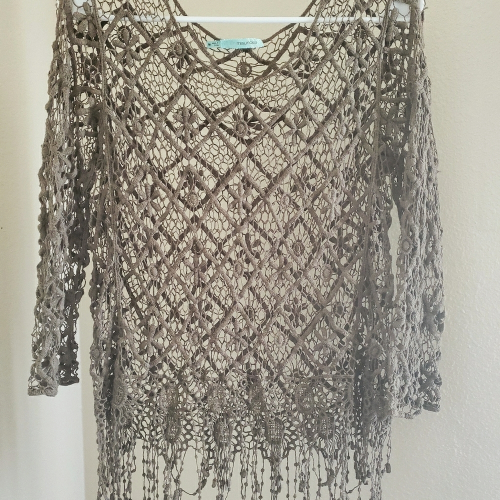 Green lace top